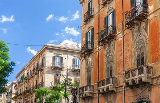 Liberty style architecture in Sicily