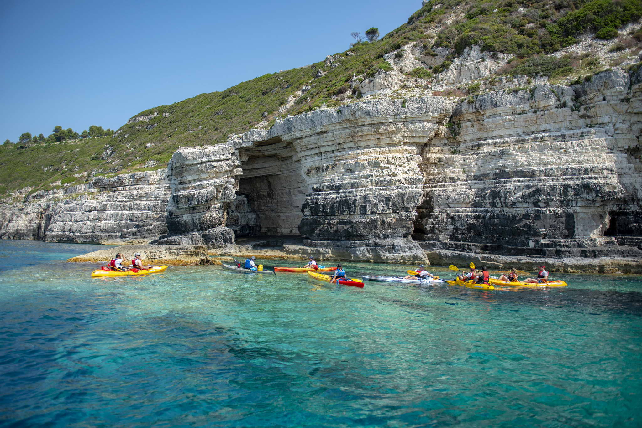 Kayaking in Paxos